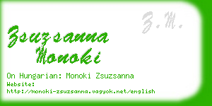 zsuzsanna monoki business card